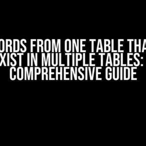 Find Records from One Table that Do Not Exist in Multiple Tables: A Comprehensive Guide