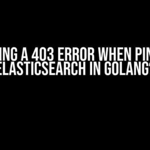 Getting a 403 error when pinging Elasticsearch in Golang?